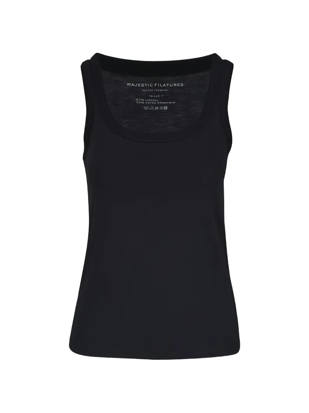 Majestic Filatures scoop-neck tank top - Nero