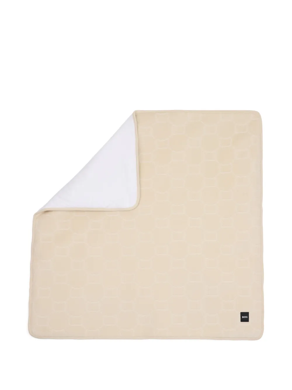 BOSS Kidswear Luierdeken met logo-patch Beige