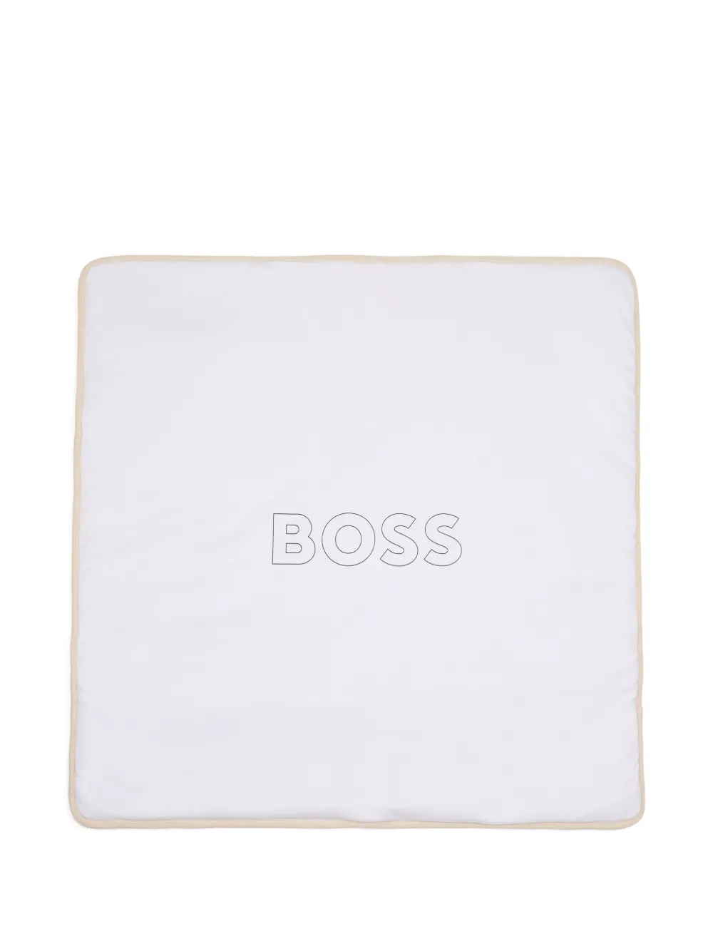 BOSS Kidswear Luierdeken met logo-patch Beige
