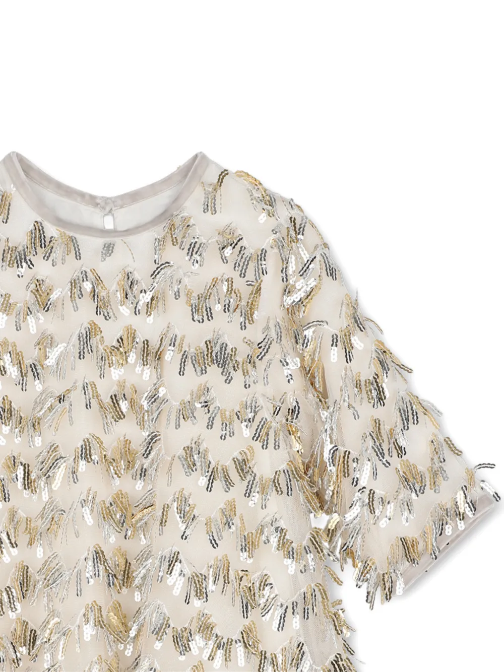 Billieblush Tulen jurk met pailletten Beige