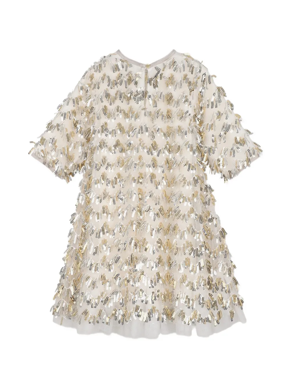 Billieblush Tulen jurk met pailletten Beige