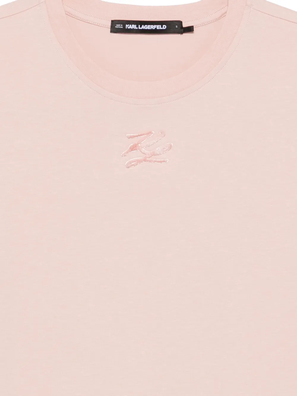 Karl Lagerfeld Autograph T-shirt met kapmouwen Roze
