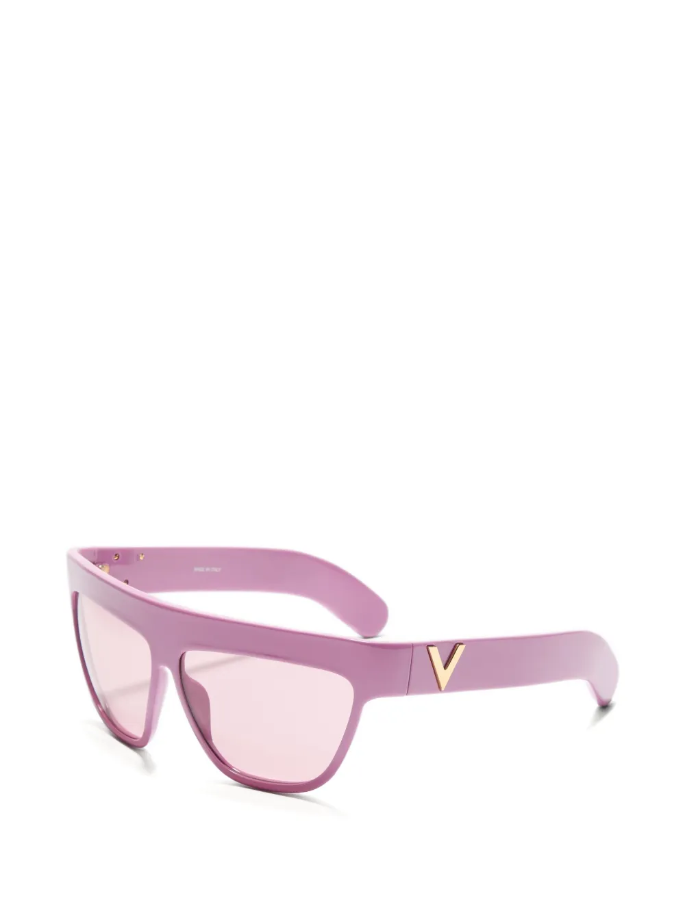 VALENTINO GARAVANI EYEWEAR VLogo zonnebril met geometrisch montuur Roze