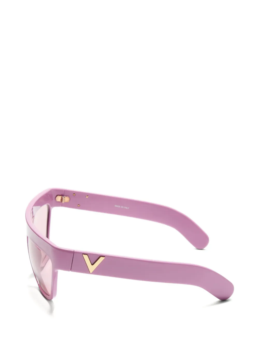 VALENTINO GARAVANI EYEWEAR VLogo zonnebril met geometrisch montuur Roze