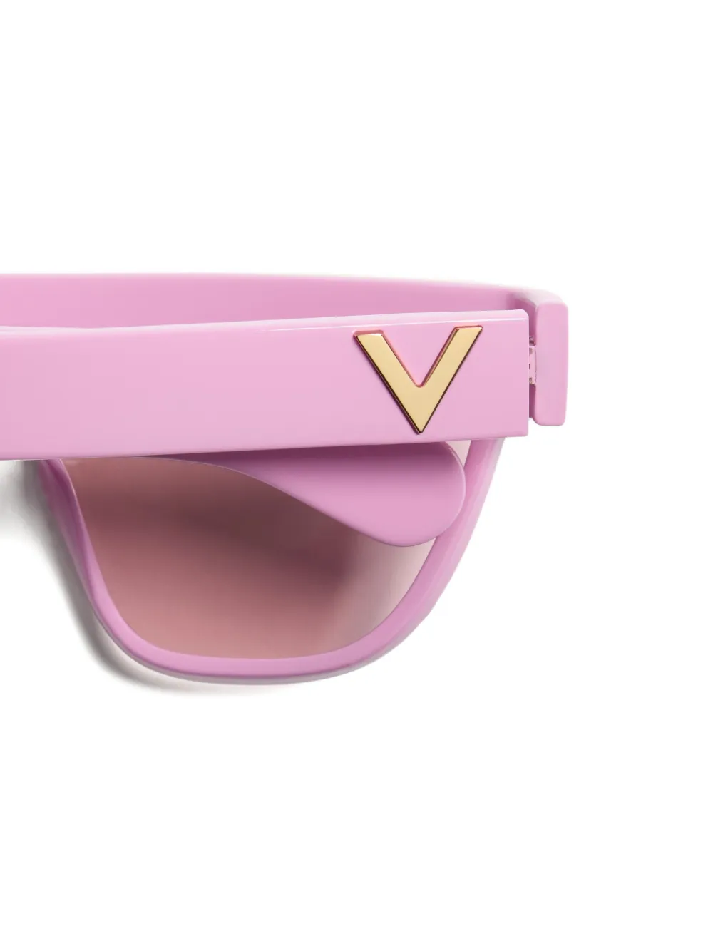VALENTINO GARAVANI EYEWEAR VLogo zonnebril met geometrisch montuur Roze