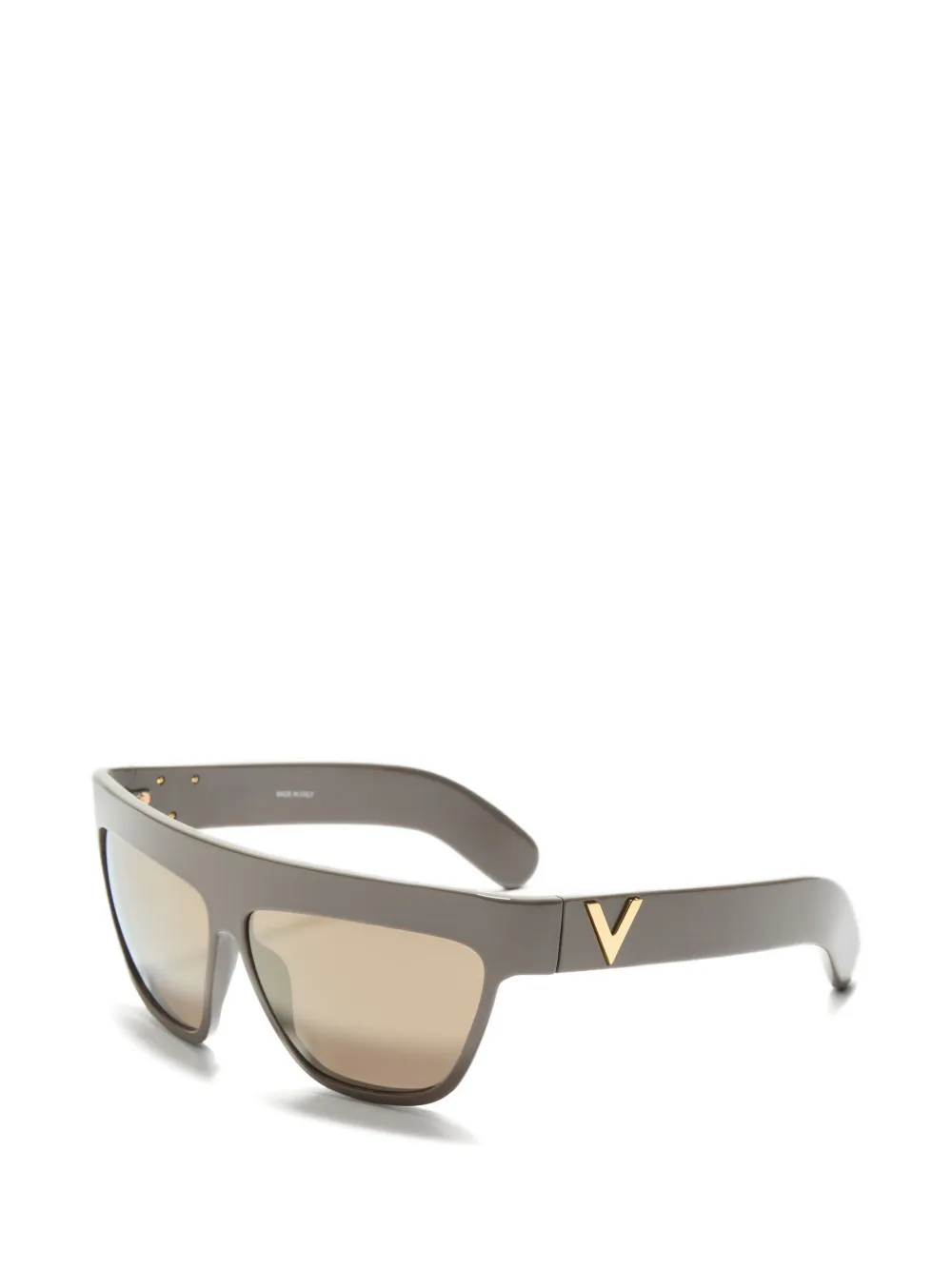 VALENTINO GARAVANI EYEWEAR VLogo zonnebril met geometrisch montuur Grijs