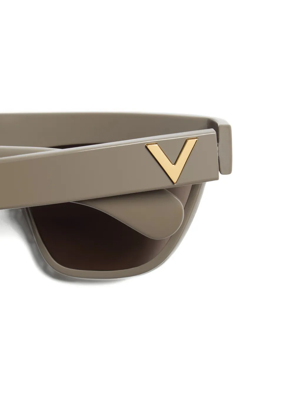 VALENTINO GARAVANI EYEWEAR VLogo zonnebril met geometrisch montuur Grijs