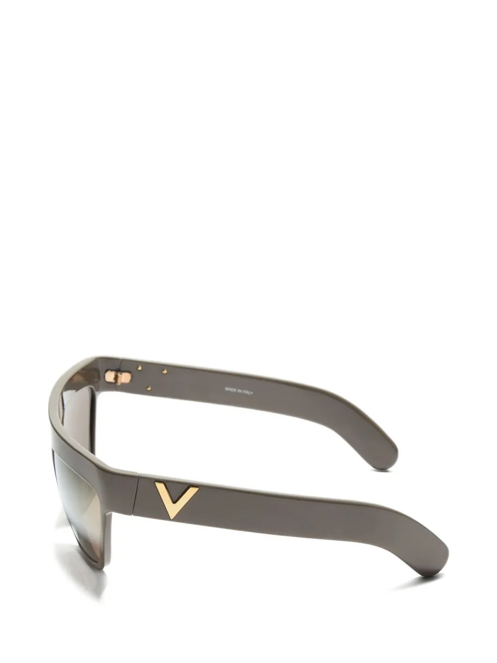 VALENTINO GARAVANI EYEWEAR VLogo zonnebril met geometrisch montuur Grijs