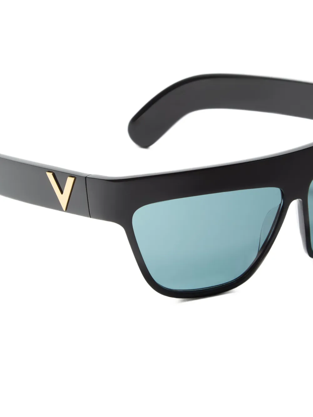 VALENTINO GARAVANI EYEWEAR VLogo zonnebril met geometrisch montuur Zwart