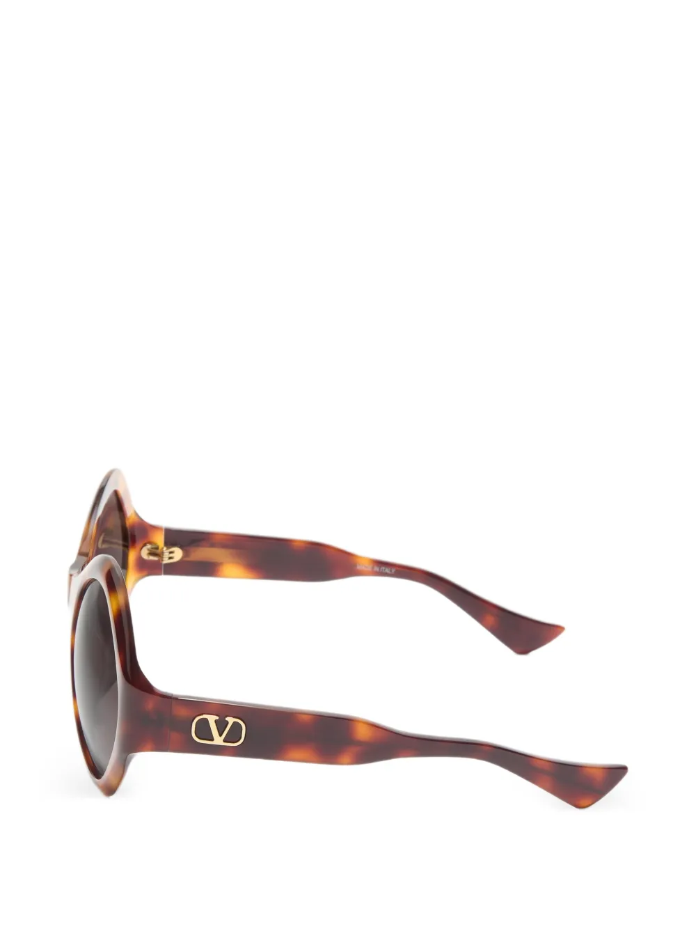 VALENTINO GARAVANI EYEWEAR VLogo zonnebril met geometrisch montuur Bruin