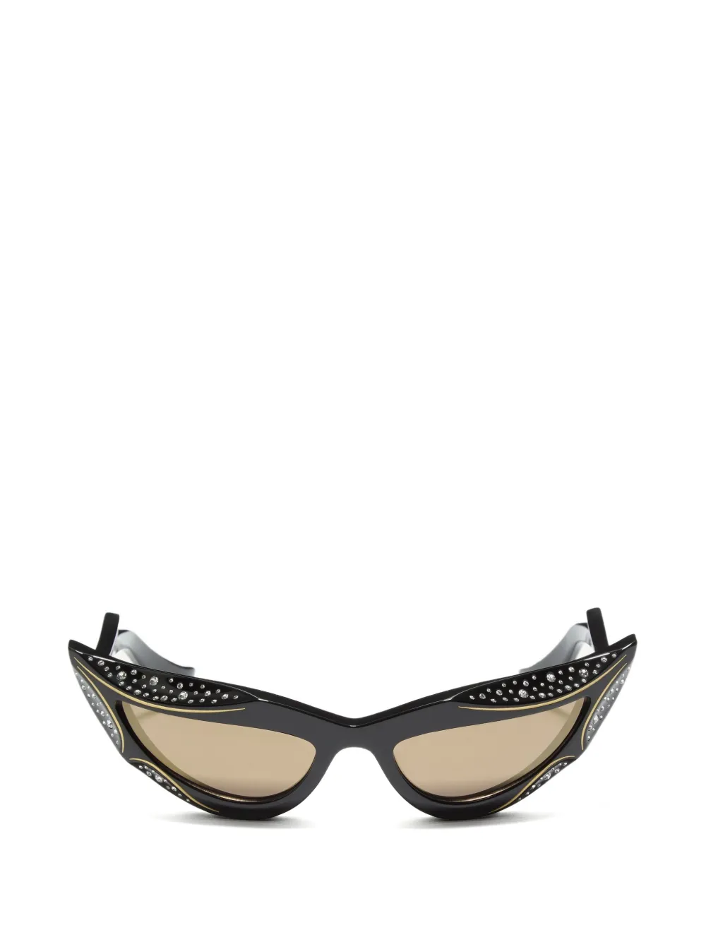 VALENTINO GARAVANI EYEWEAR Occhiali da sole VLogo Signature con strass - Nero