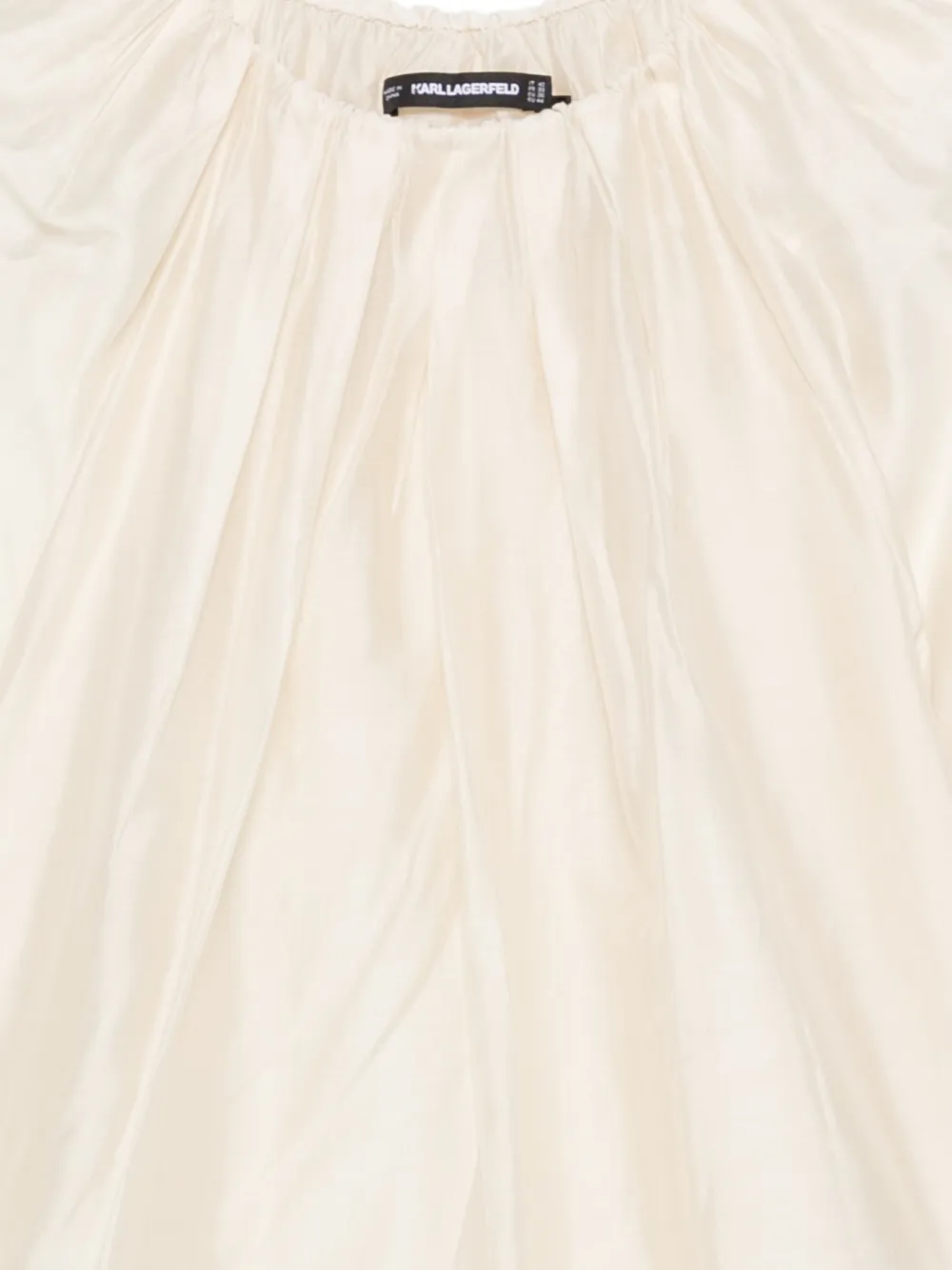 Karl Lagerfeld Blouse met gesmockte mouwen Beige