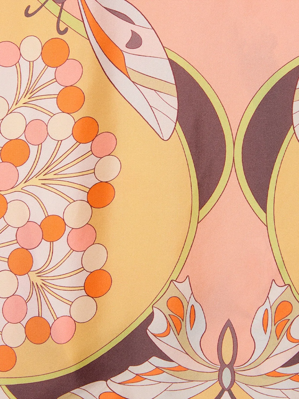 La DoubleJ Flame maxi-jurk met vlinderprint en V-hals Beige
