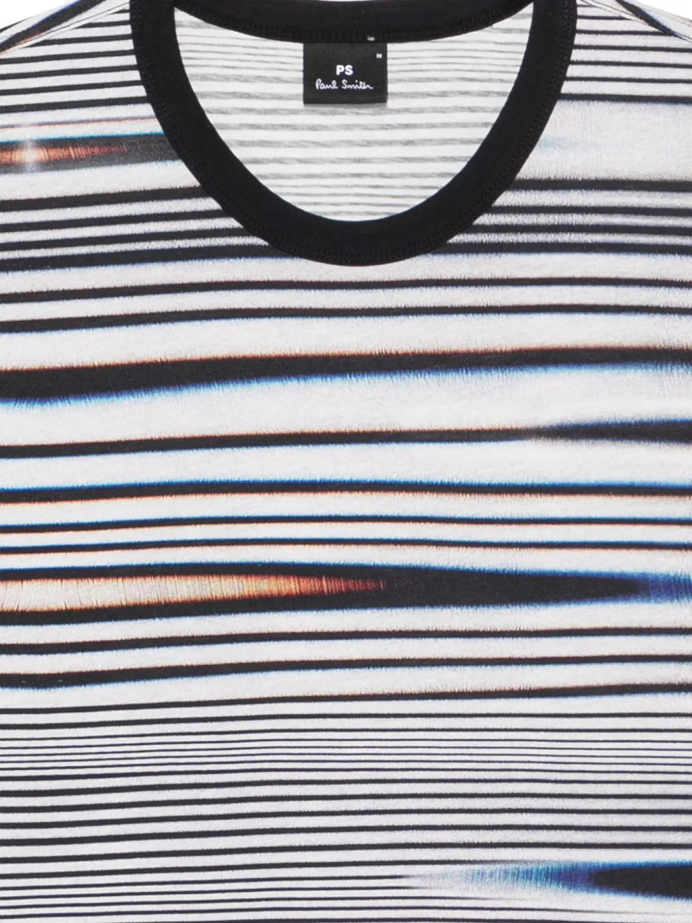 PS Paul Smith T-shirt met horizontale streep en ronde hals Wit