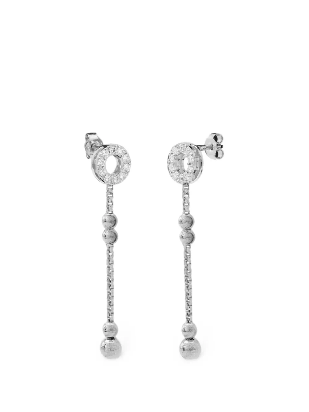 Officina Bernardi Empire S diamond drop earrings - Argento