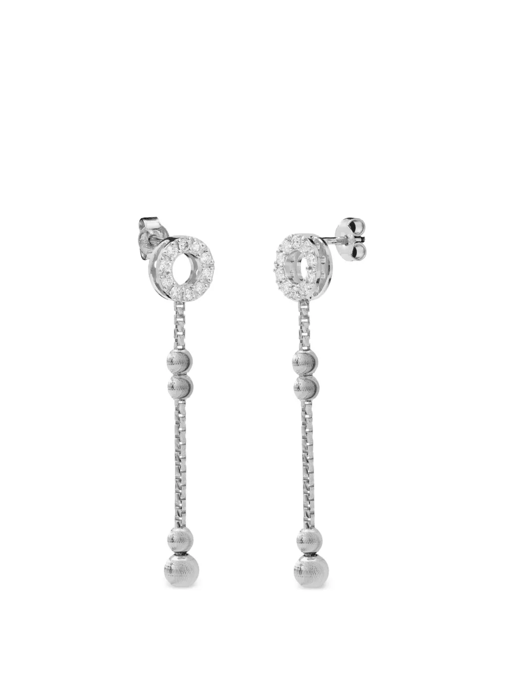 Officina Bernardi Empire S diamond drop earrings - Argento