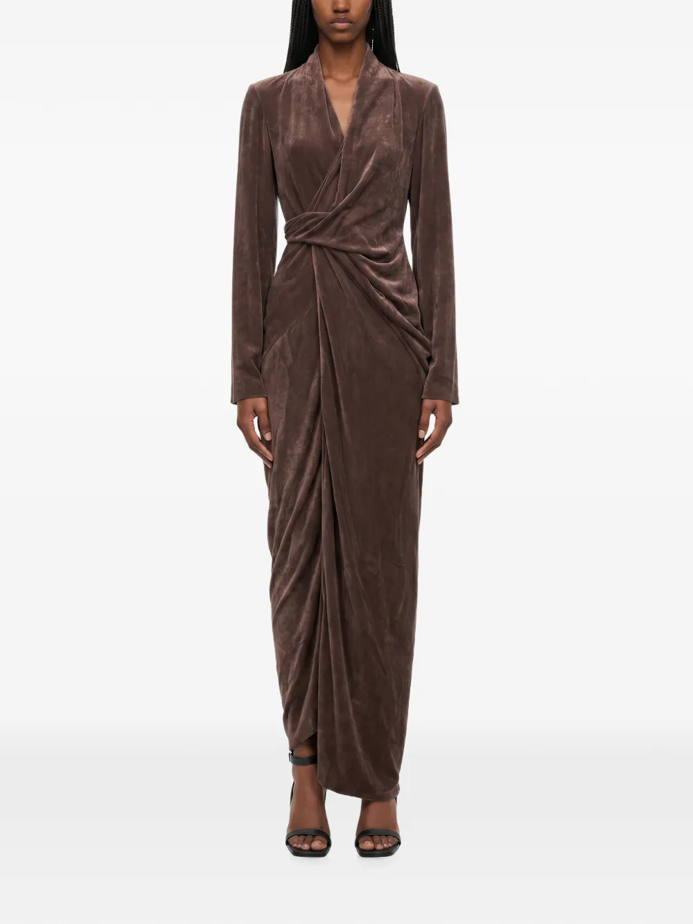 Rick Owens Gedrapeerde wikkeljurk Rood