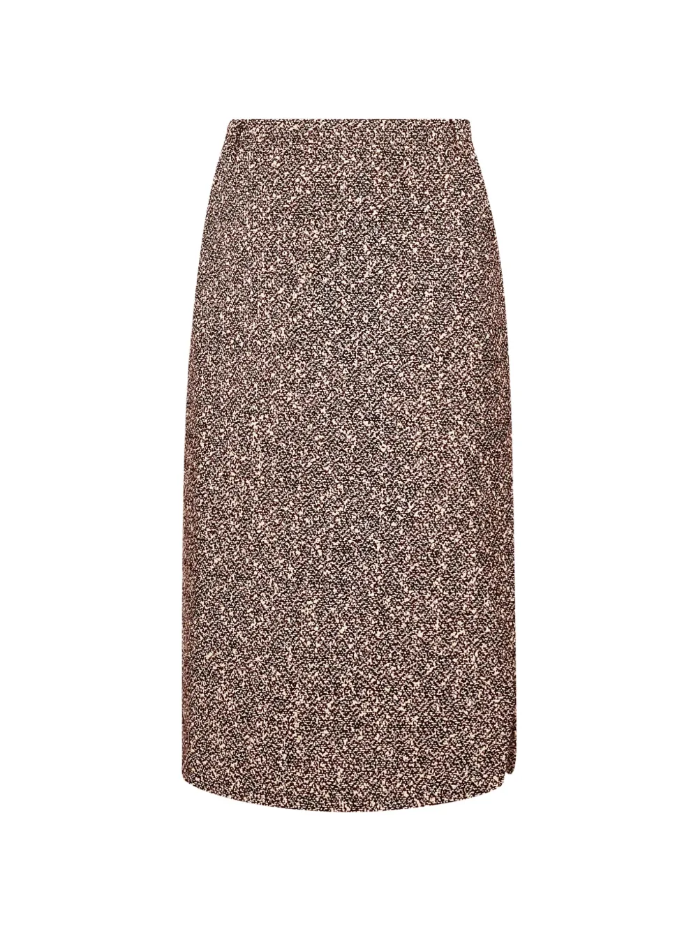 Alessandra Rich bouclé-knit pencil midi skirt - Grigio