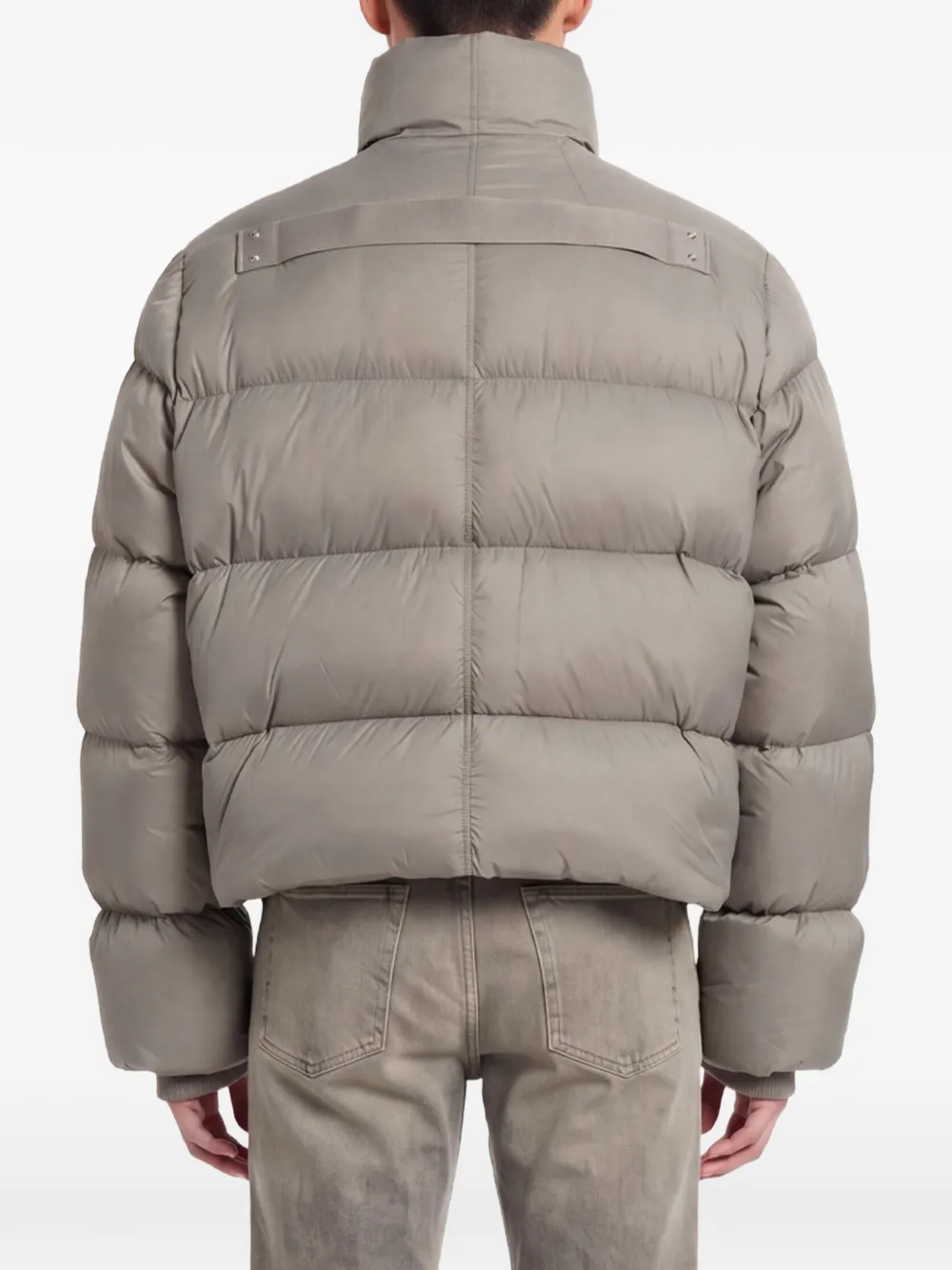 Rick Owens Gewatteerd jack met trechterhals Grijs