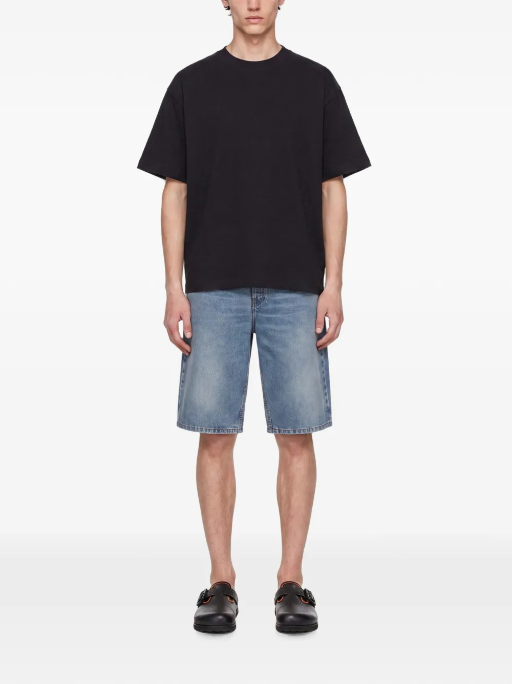 YMC T-shirt met ronde hals Zwart