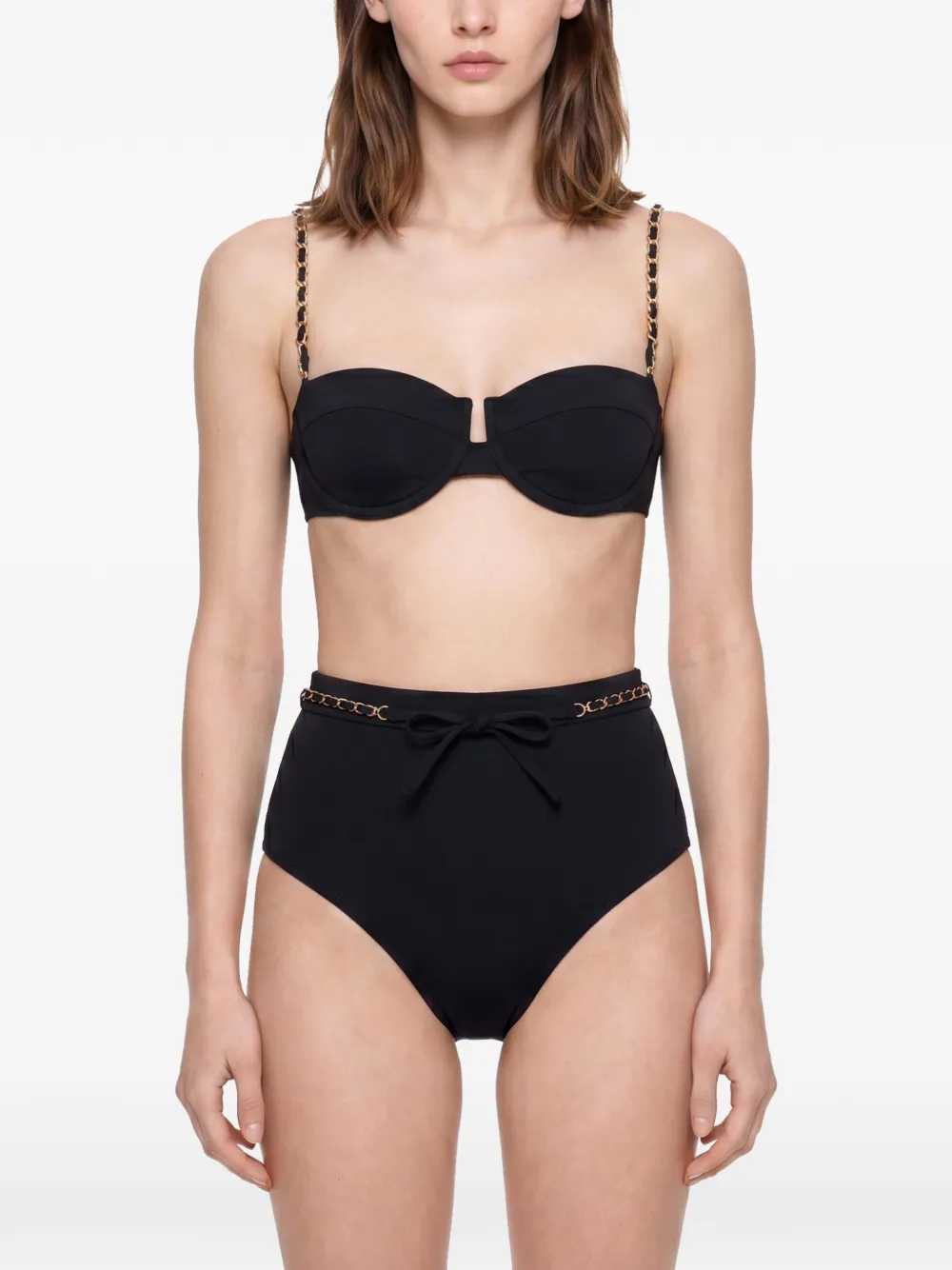 ZIMMERMANN Roselight bikinitop met schakelketting Zwart