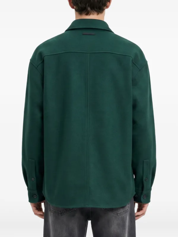 MARNI 五分袖シャツ ダークグリーン後ボタン MARNI 五分袖シャツ 