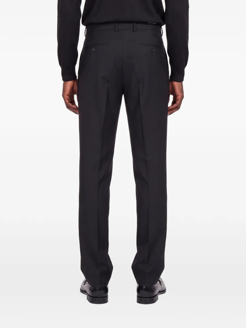 Briglia 1949 belted pleated trousers Zwart
