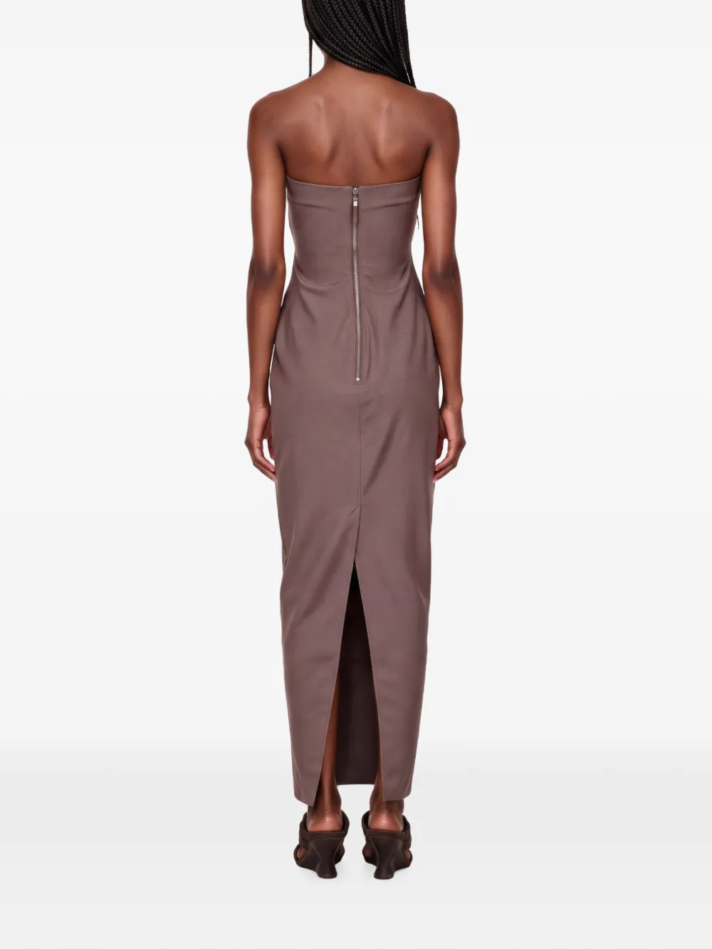 Rick Owens Maxi-avondjurk met uitgesneden details Rood