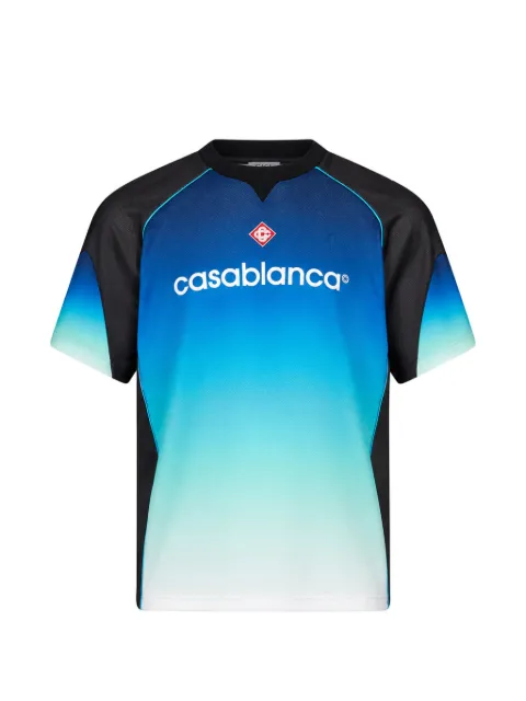 Casablanca blue & green gradient short-sleeve football shirt