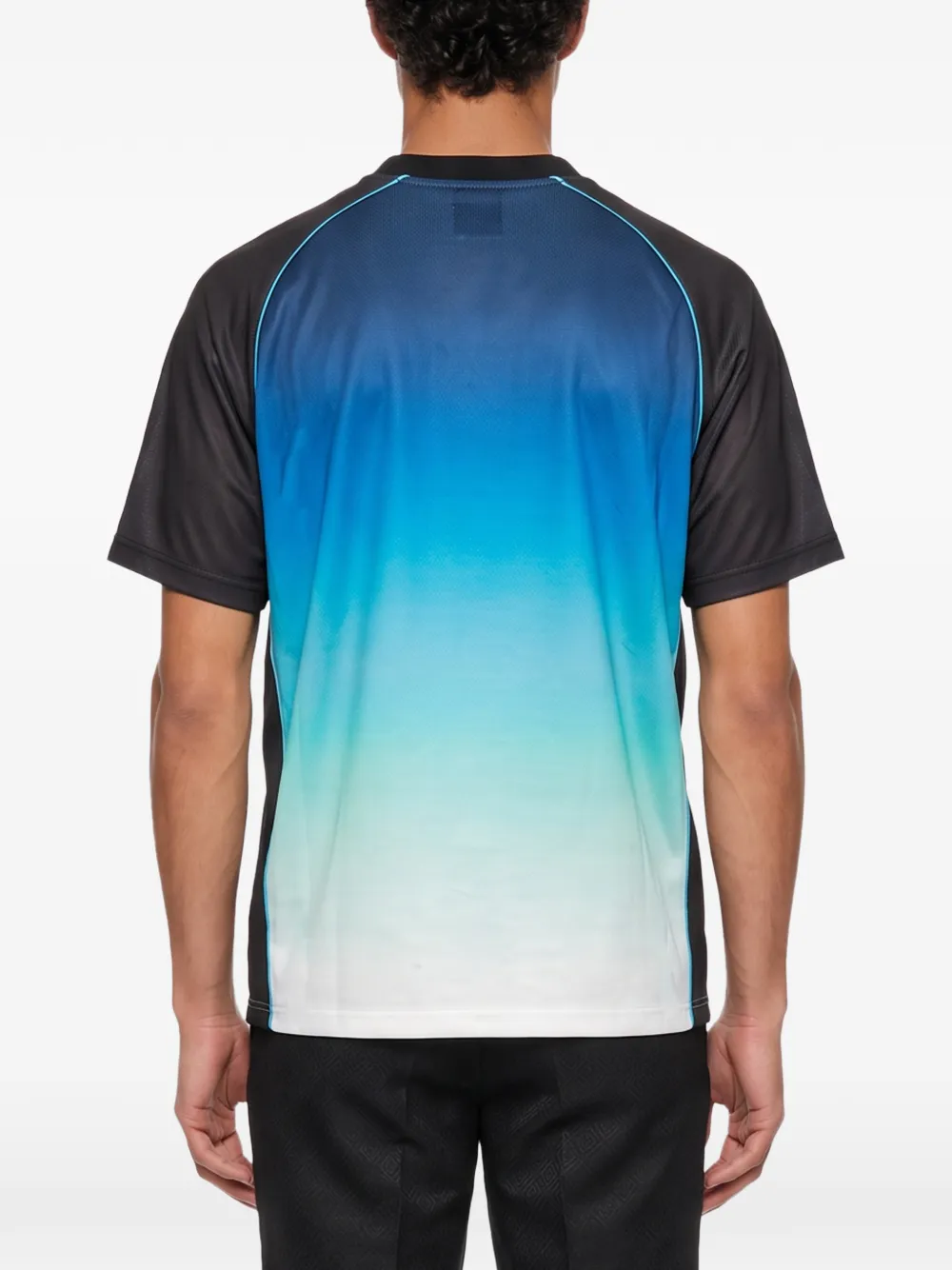 Casablanca blue & green gradient short-sleeve football shirt Blauw