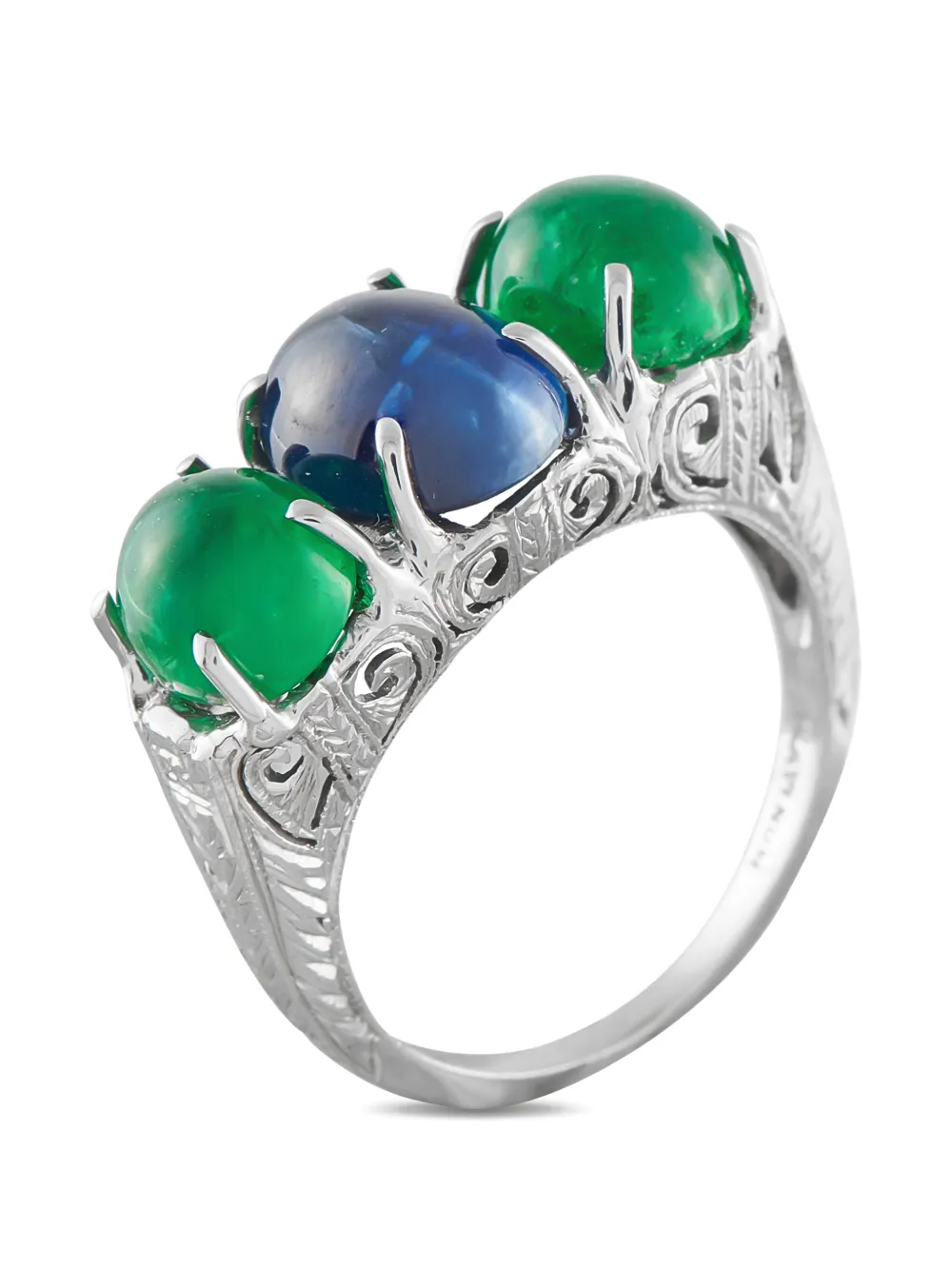 LB Exclusive sapphire and emerald ring - Argento