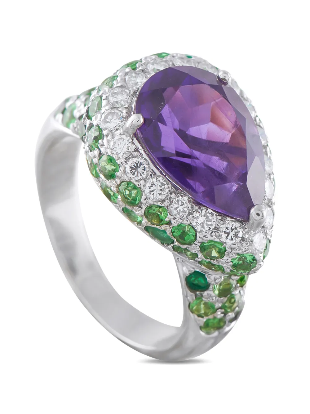 LB Exclusive amethyst and tsavorite ring - Argento