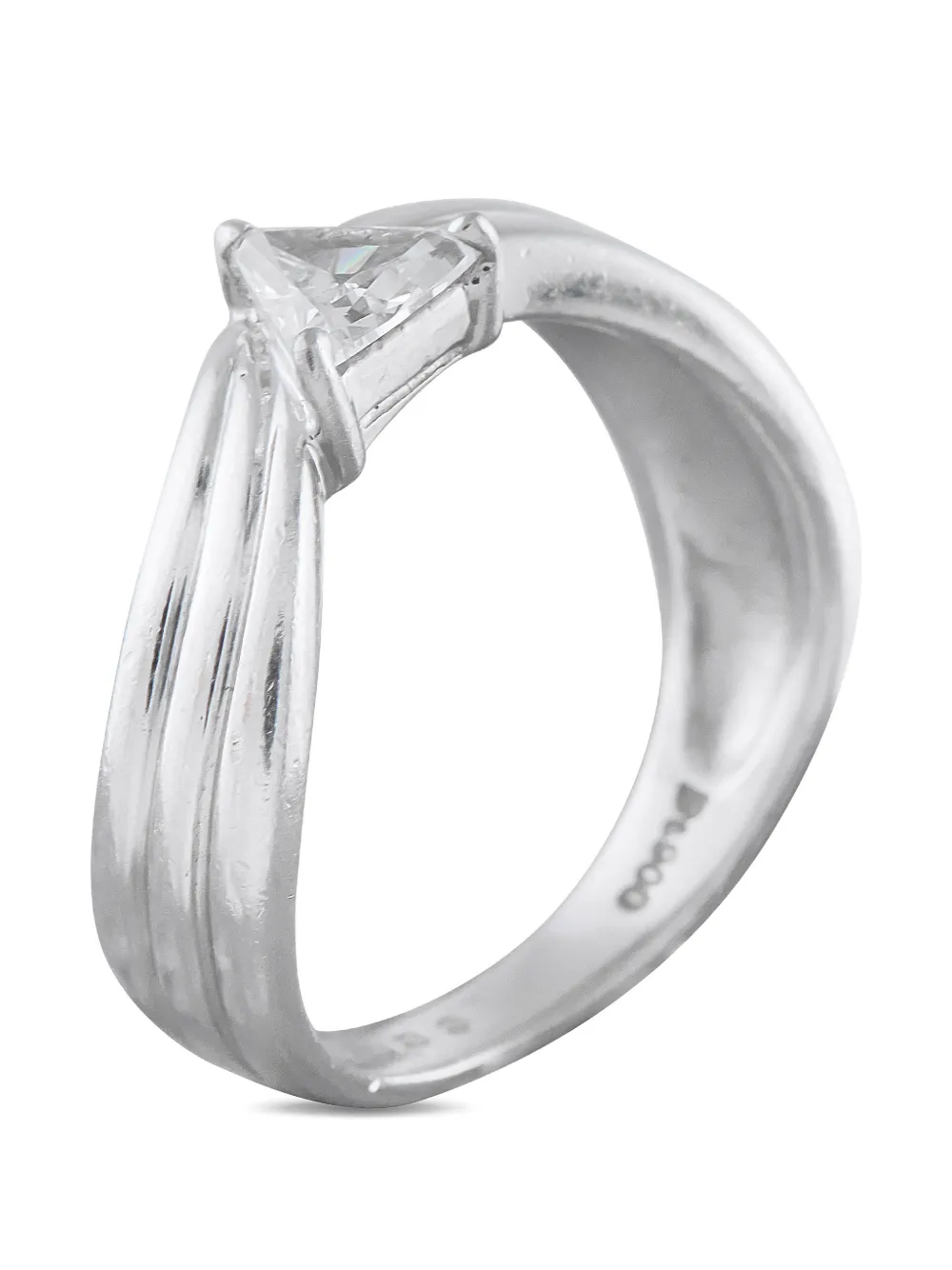 LB Exclusive diamond triangular ring - Argento