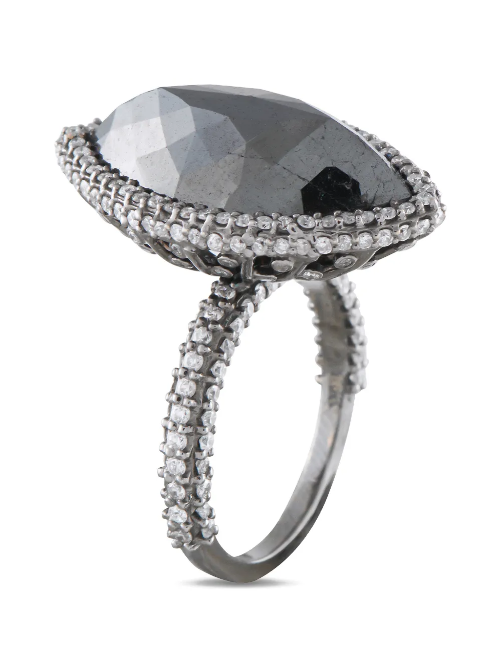LB Exclusive black diamond and white diamond ring - Argento