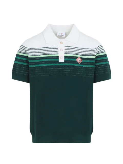 Casablanca striped-knit polo shirt
