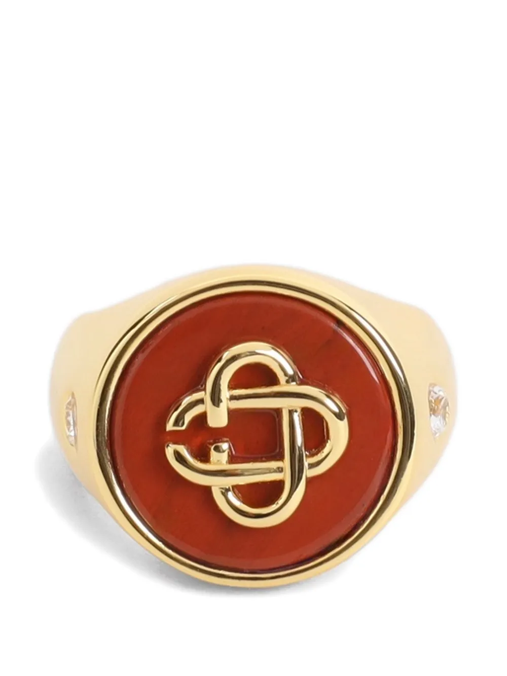 Casablanca logo-motif signet ring - Oro