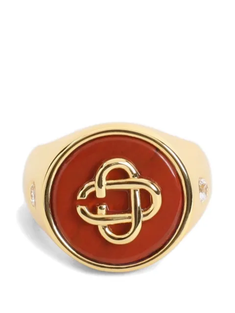 Casablanca logo-motif signet ring