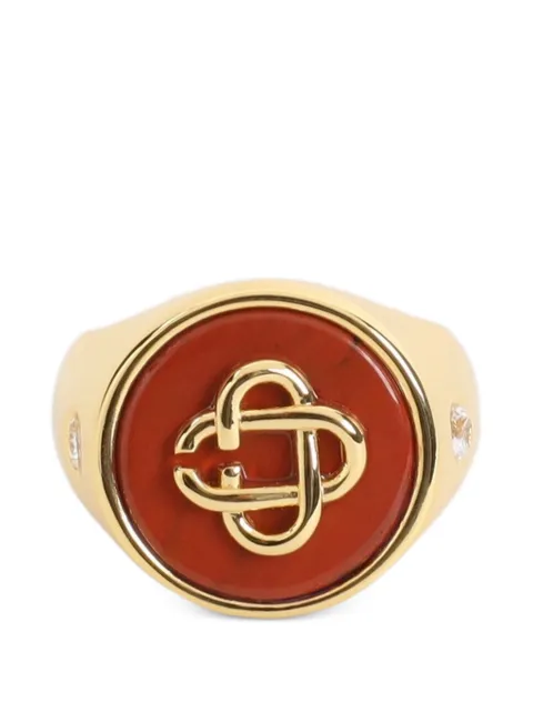 Casablanca logo-motif signet ring