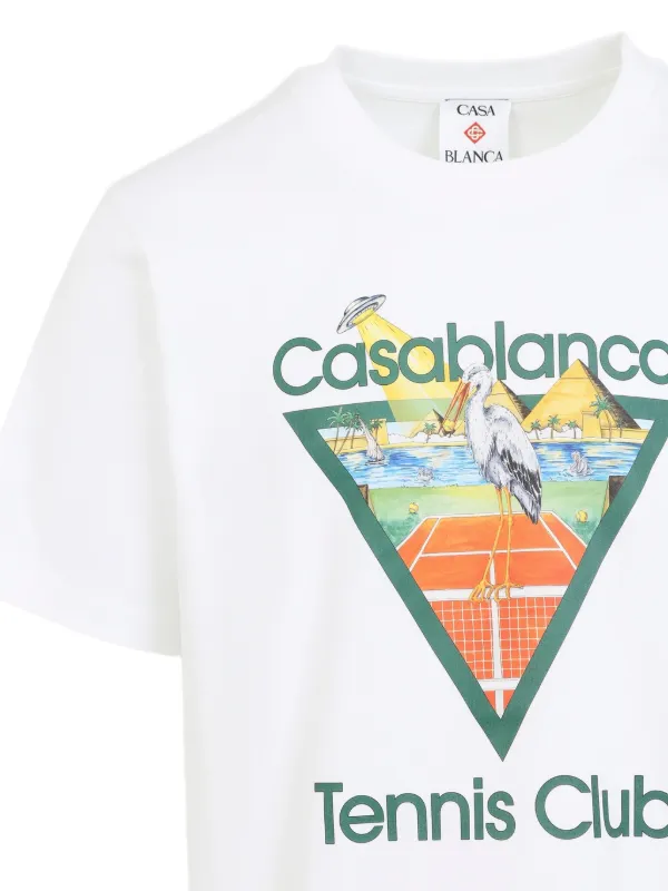 Casablanca graphic-print T-shirt | White | FARFETCH