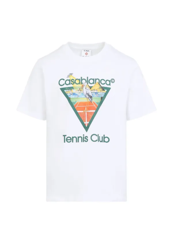Casablanca カサブランカ ロゴ　半袖Tシャツ ホワイト 36404166_68356986_600.jpg