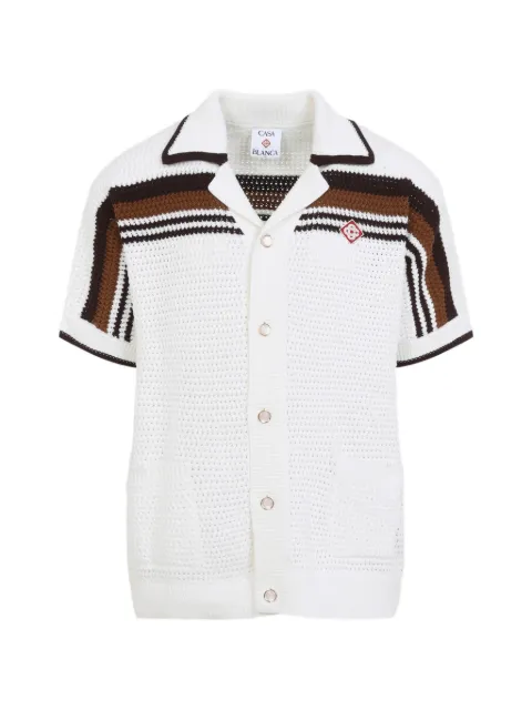 Casablanca crochet-knit striped shirt