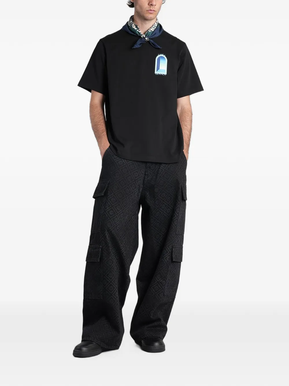 Casablanca L'Arche T-shirt met korte mouwen Zwart