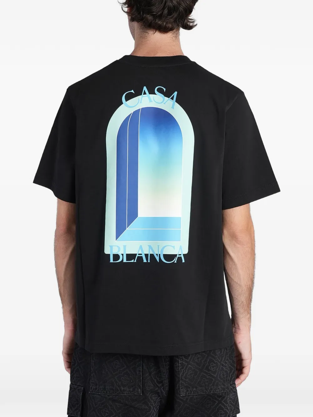 Casablanca L'Arche T-shirt met korte mouwen Zwart