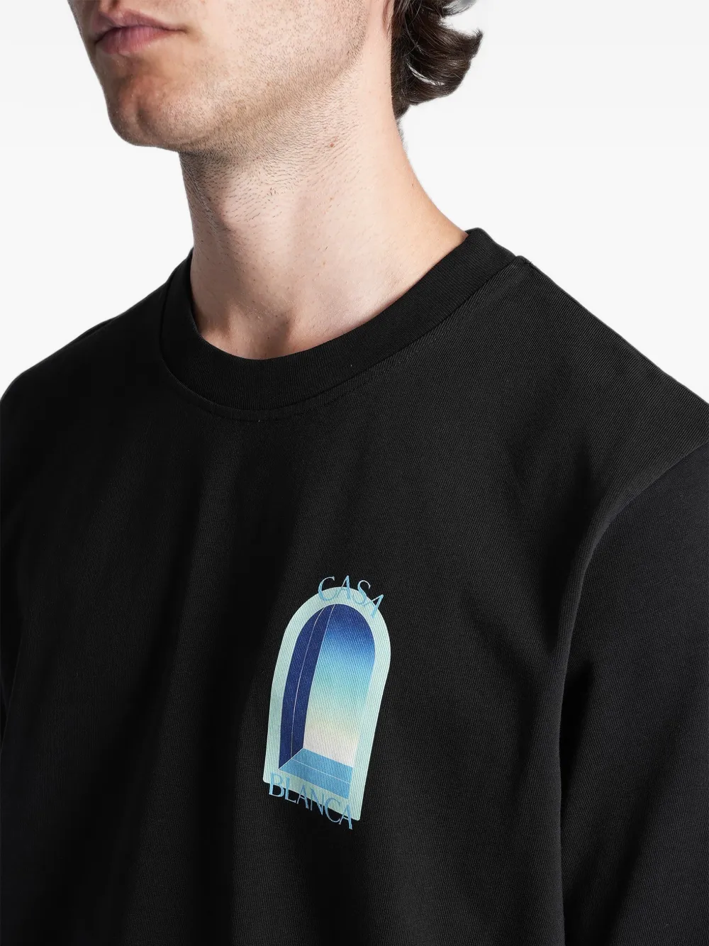 Casablanca L'Arche T-shirt met korte mouwen Zwart