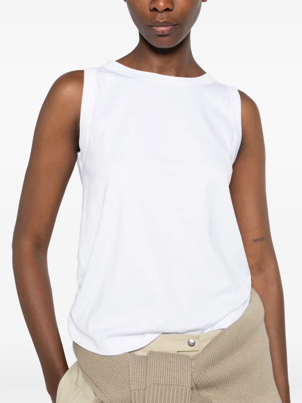 SHIRT C ZERO Tanktop met ronde hals Wit