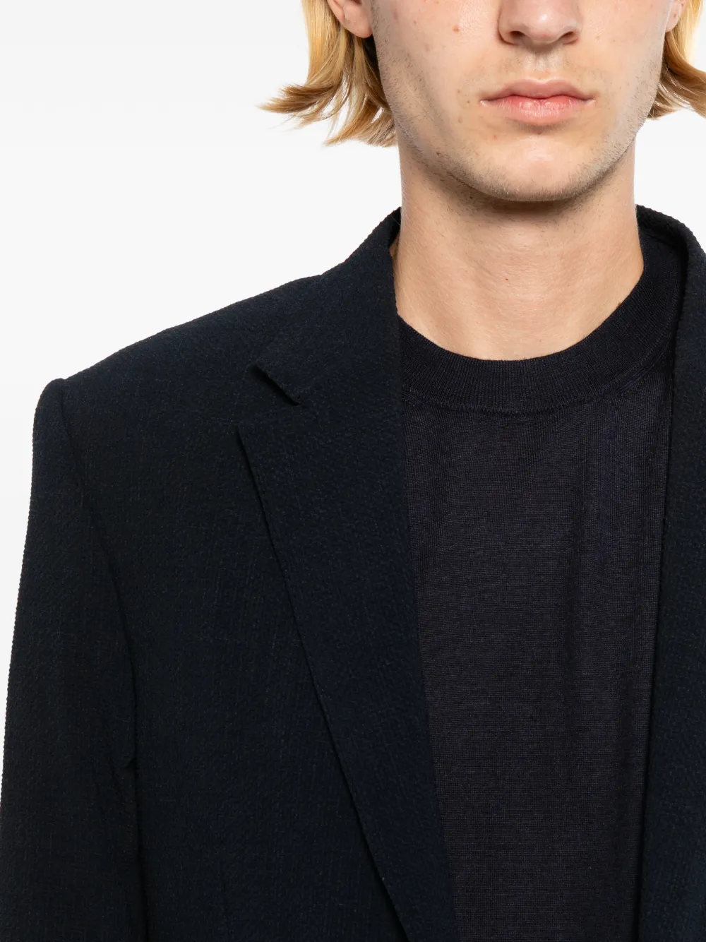 Zegna Pak met enkele rij knopen Blauw