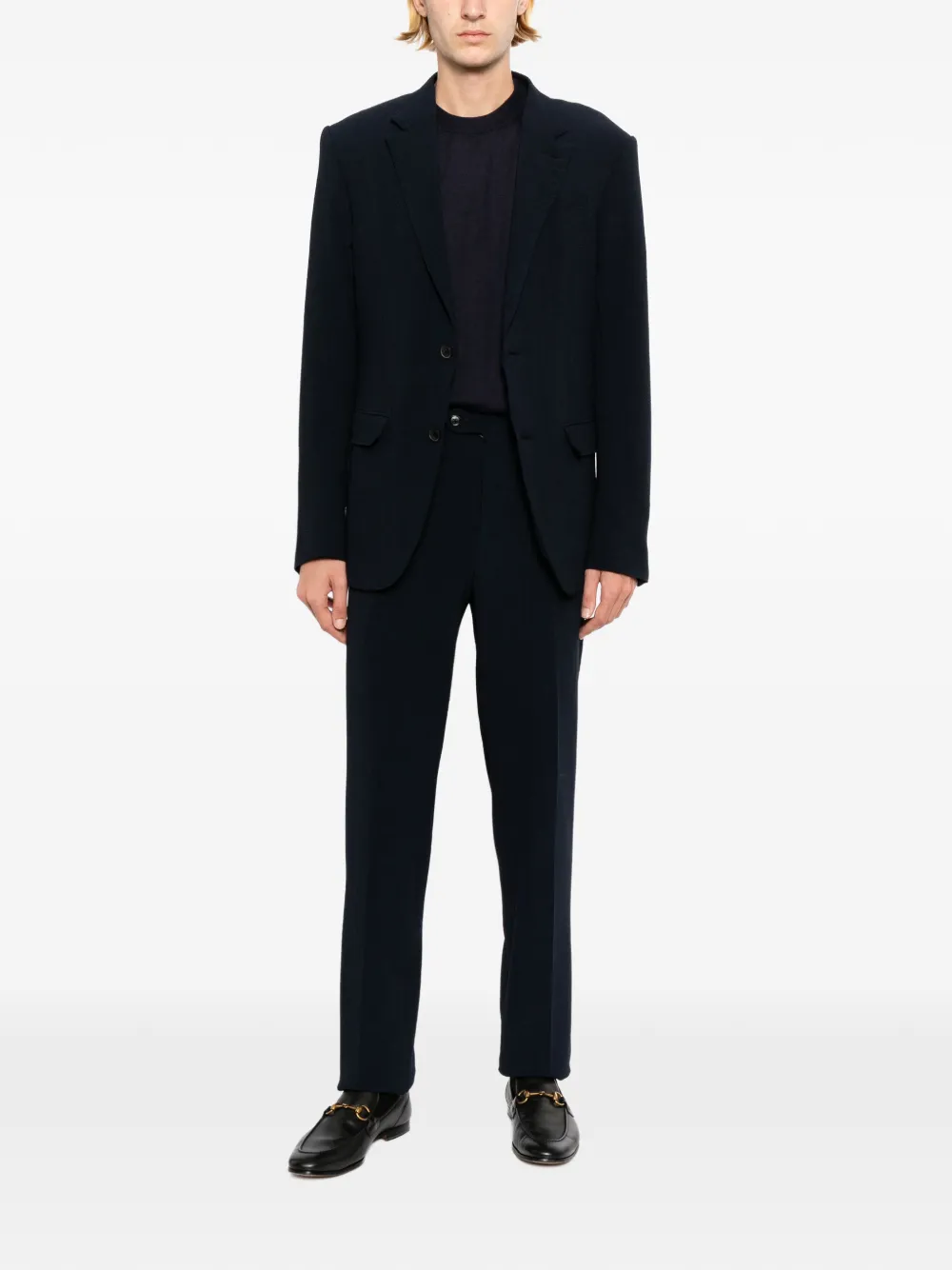 Zegna Pak met enkele rij knopen Blauw