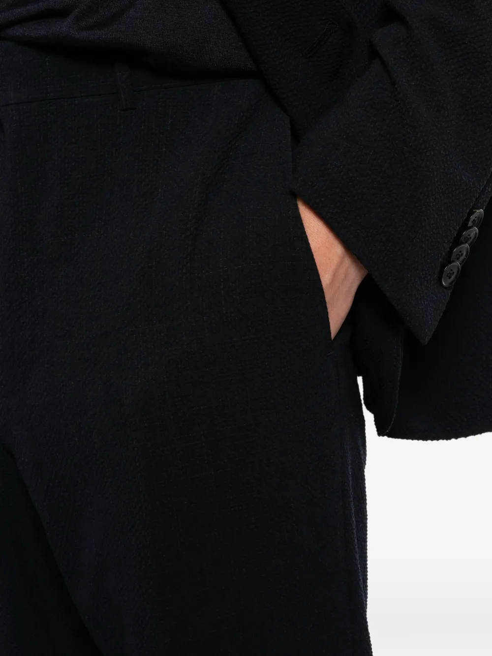 Zegna Pak met enkele rij knopen Blauw
