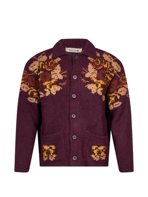 Baziszt Nissan floral-intarsia button-up cardigan