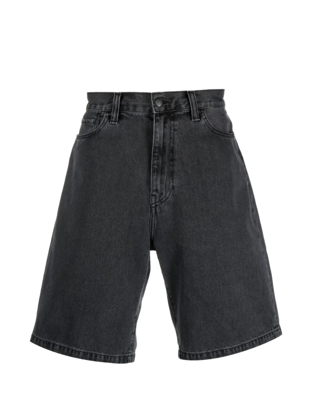 Carhartt WIP logo-patch denim shorts - Schwarz